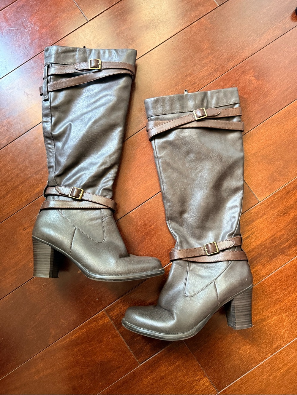 Natural Soul by Naturlizer Brown Heeled Knee-High Riding Boots
